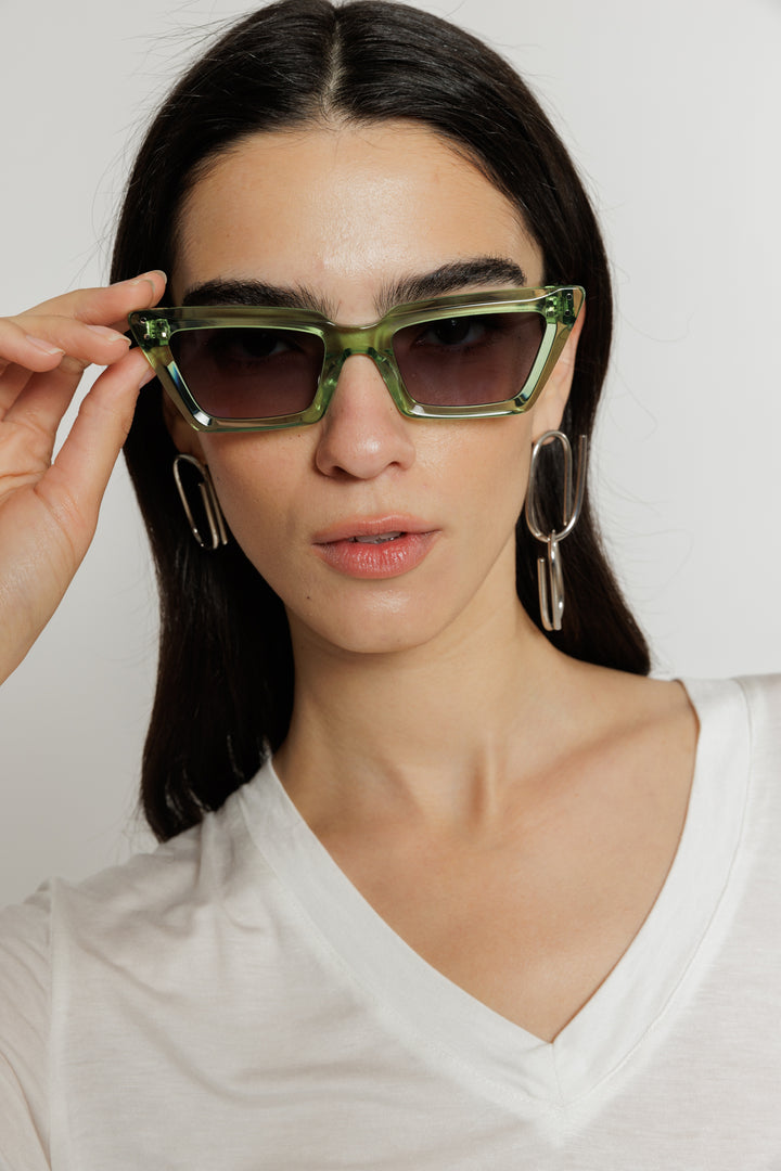 משקפי שמש Cat Eye Margot בצבע ירוק