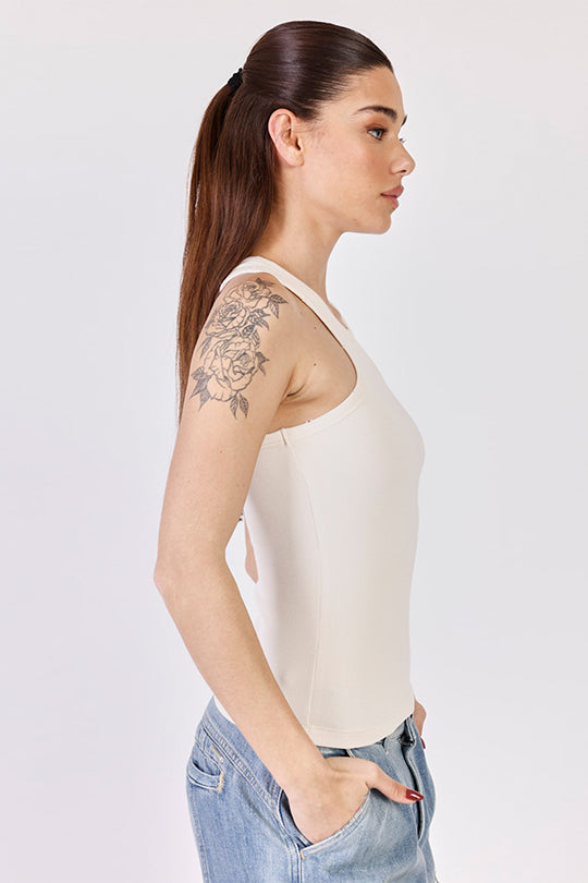 גופיית RIB בצבע בז'