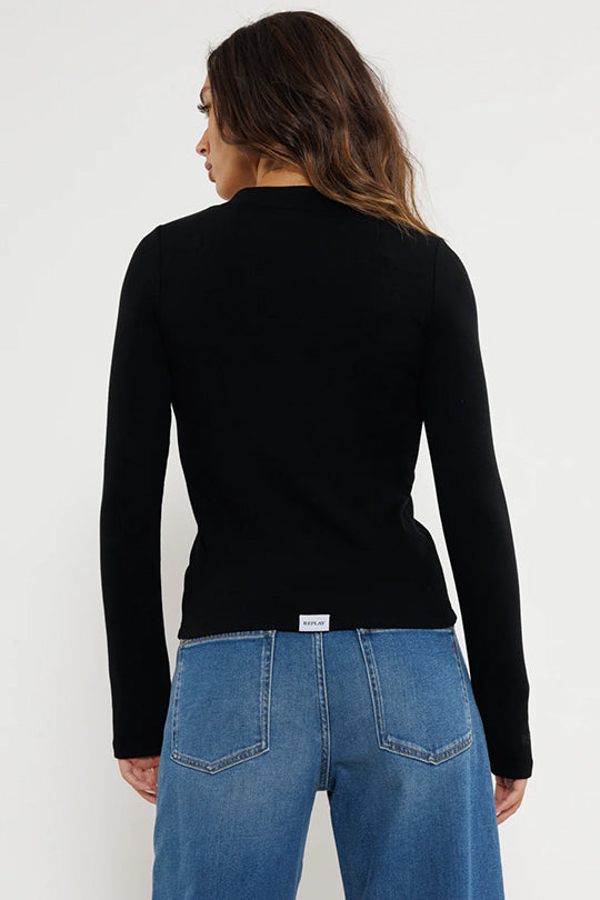 W CTN  LS SHIRT 25174869 BLACK 99