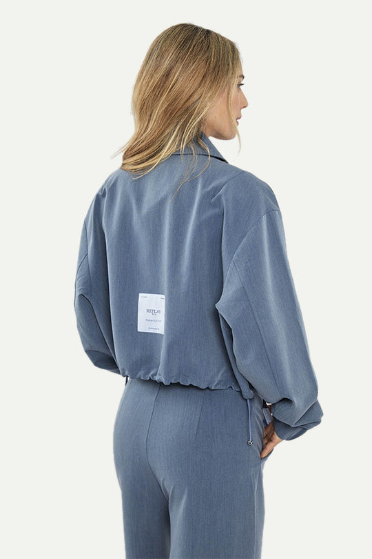 ג’קט קרופ בצבע כחול