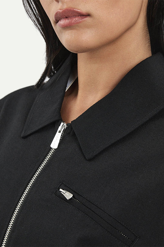 ג’קט קרופ בצבע שחור