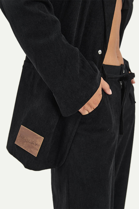 בלייזר קורדרוי בצבע שחור