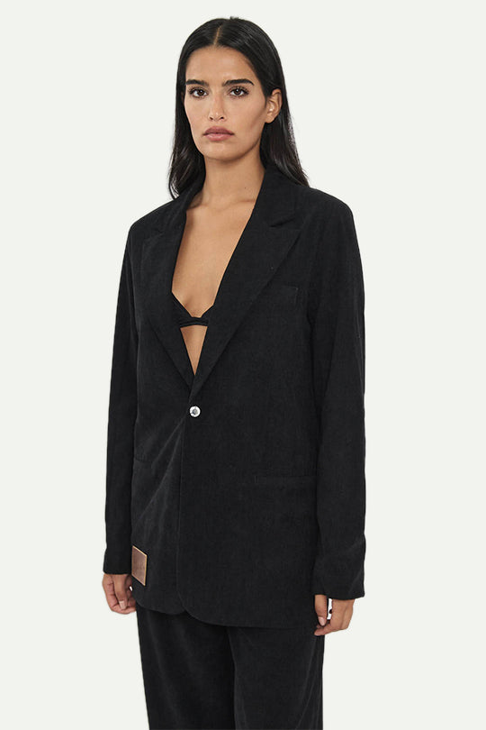 בלייזר קורדרוי בצבע שחור