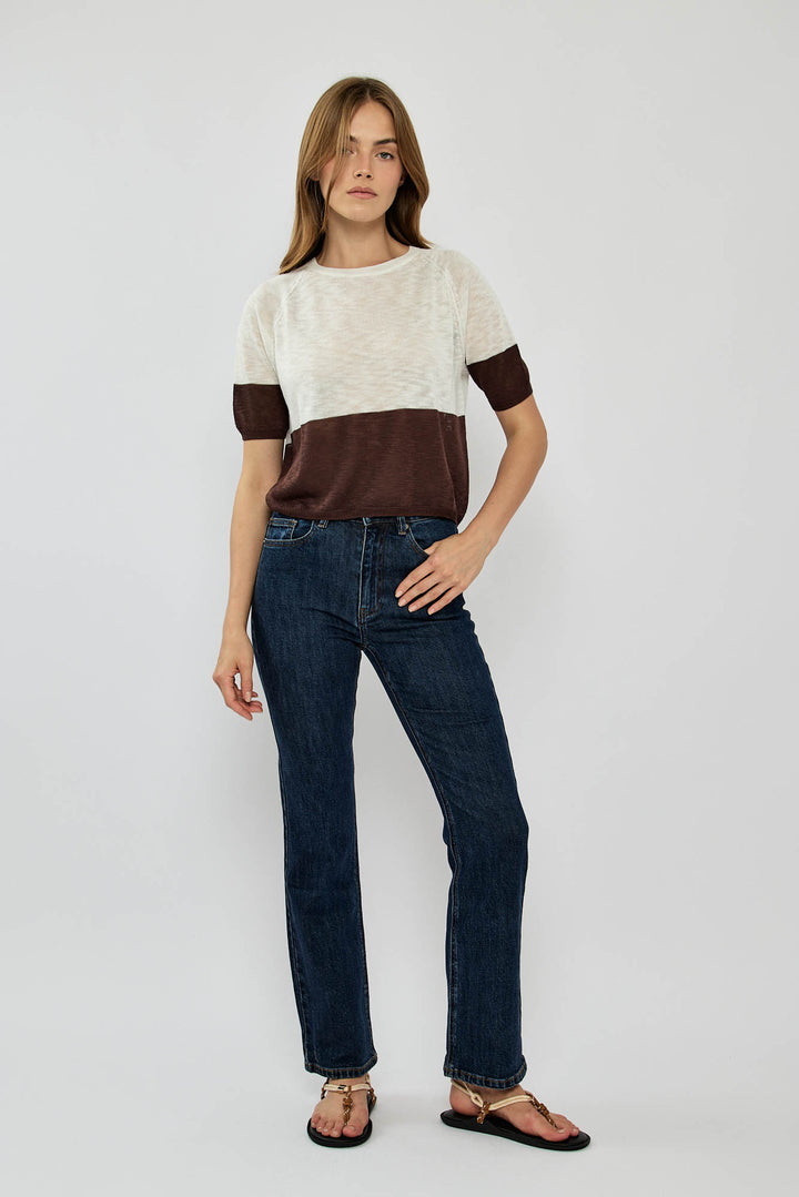 ג'ינס NINA בגזרה ישרה בצבע כחול