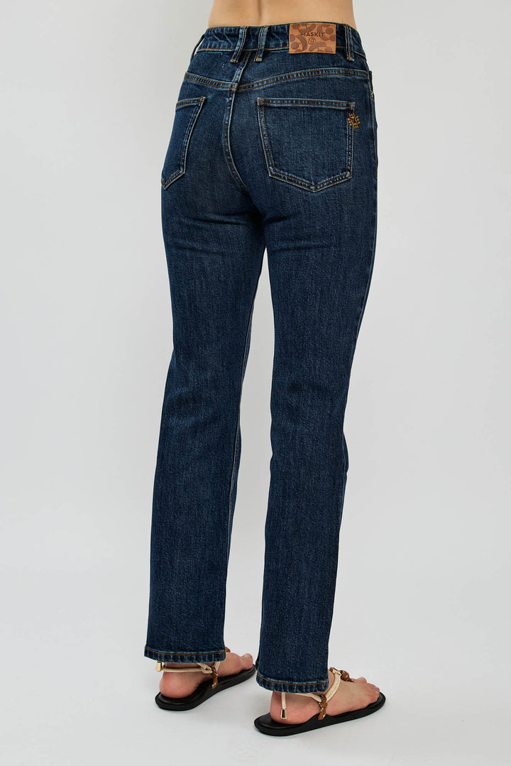 ג'ינס NINA בגזרה ישרה בצבע כחול