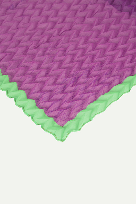 צעיף Origami בצבע כתום/סגול/ירוק