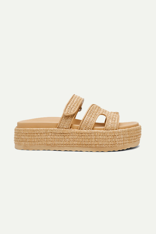 כפכפי פלטפורמה BIGMISSILE בצבע בז'