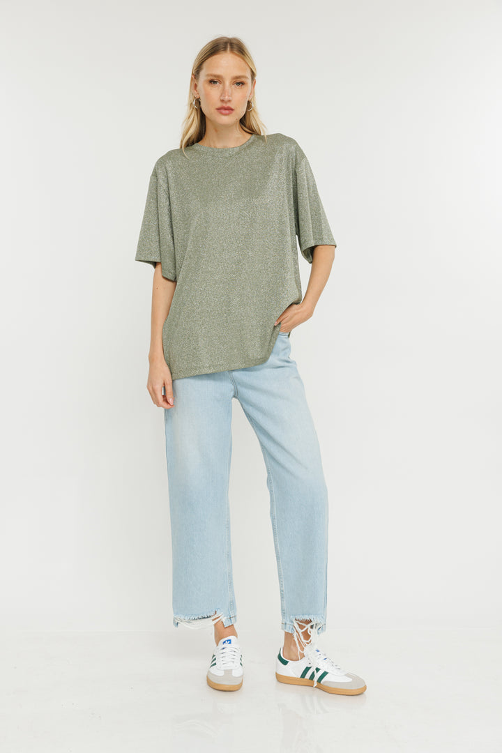 ג'ינס Riped בצבע כחול בהיר