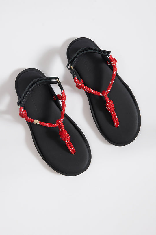 סנדלי Flowze Flo עם רצועה בצבע אדום