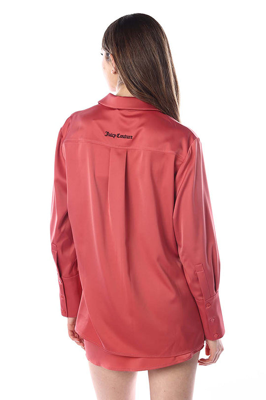 חולצה מכופתרת בצבע ורוד