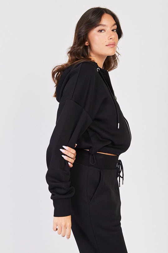 קפוצ'ון קרופ פוטר LA בצבע שחור