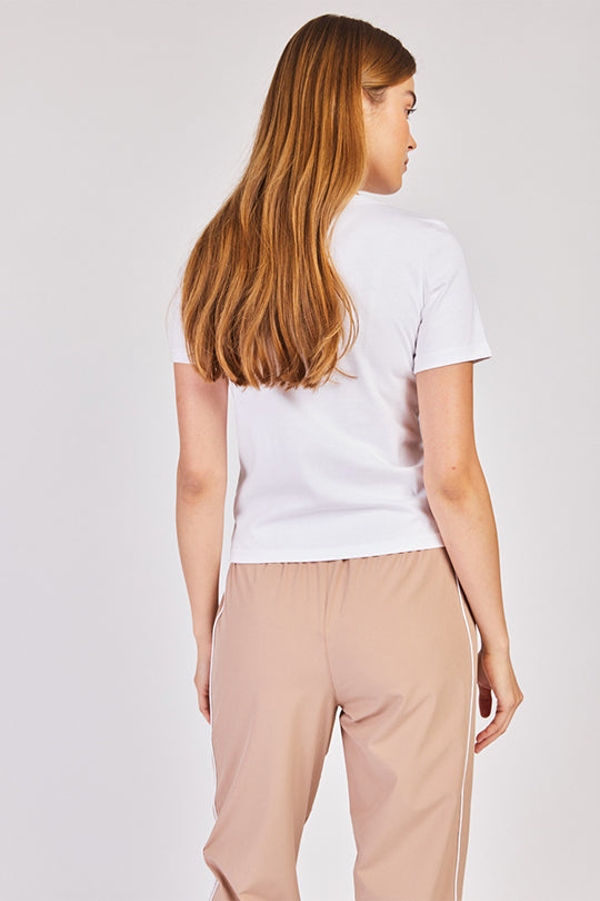 טי שירט קצרה Heartbreaker בצבע לבן