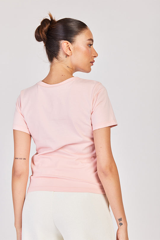 טי שירט קצרה Heartbreaker בצבע ורוד