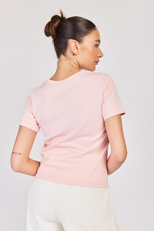 טי שירט קצרה Heartbreaker בצבע ורוד