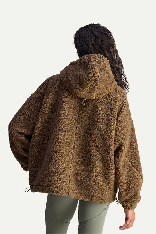 מעיל פליז בצבע חום