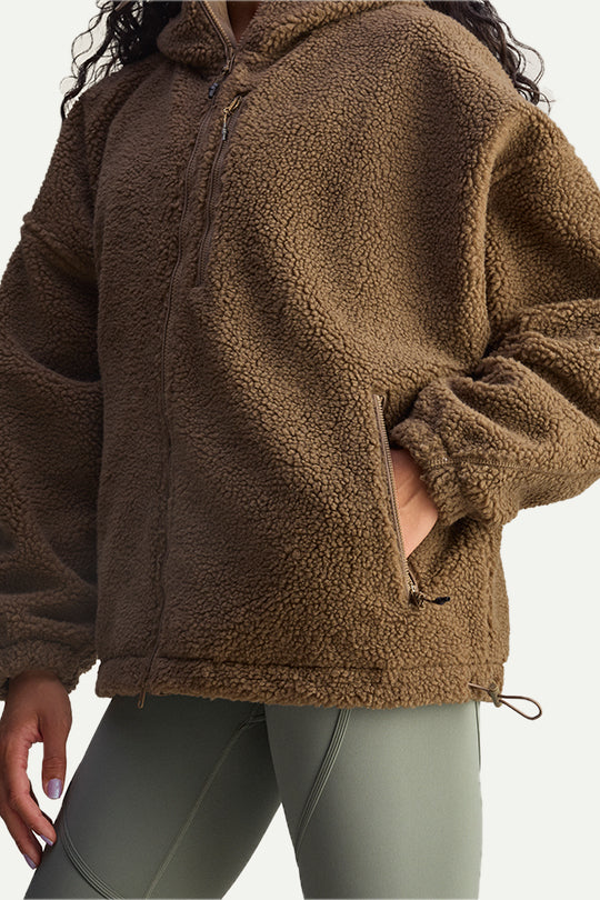 מעיל פליז בצבע חום