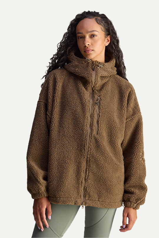 מעיל פליז בצבע חום