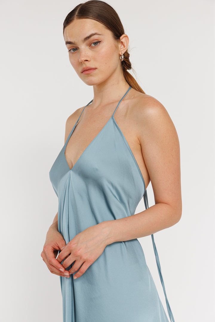 שמלת מידי Daisy בצבע תכלת