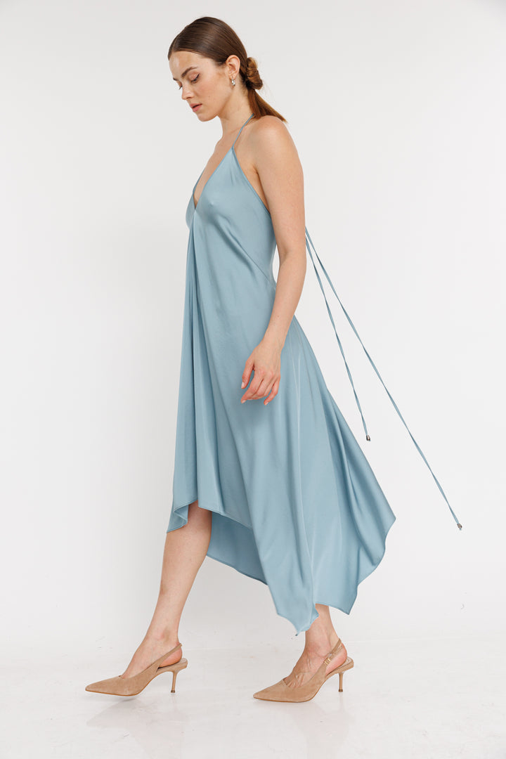 שמלת מידי Daisy בצבע תכלת