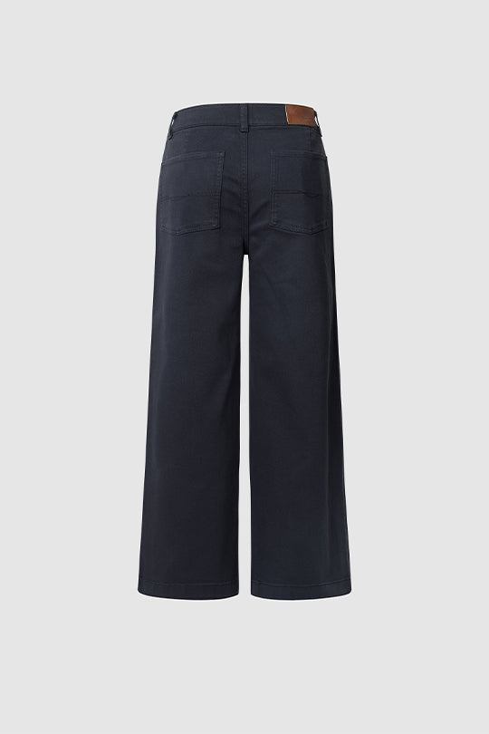 מכנסי ג'ינס רחבים TANIA בגזרה גבוהה