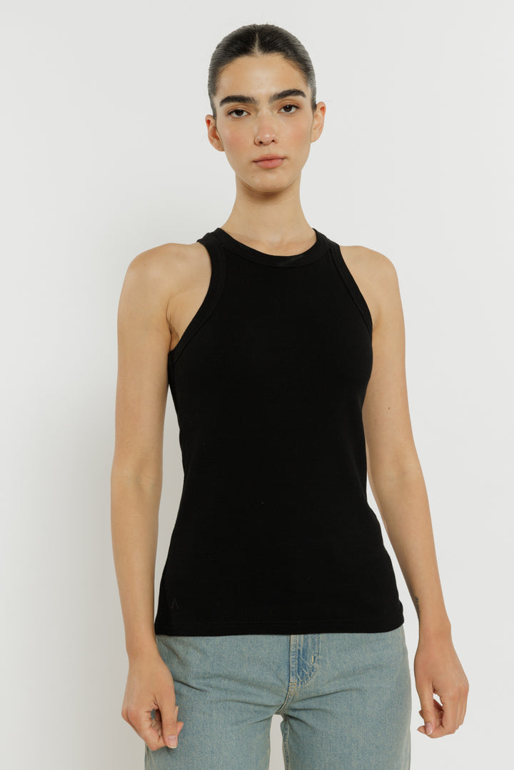 גופיית ריב Alina בצבע שחור