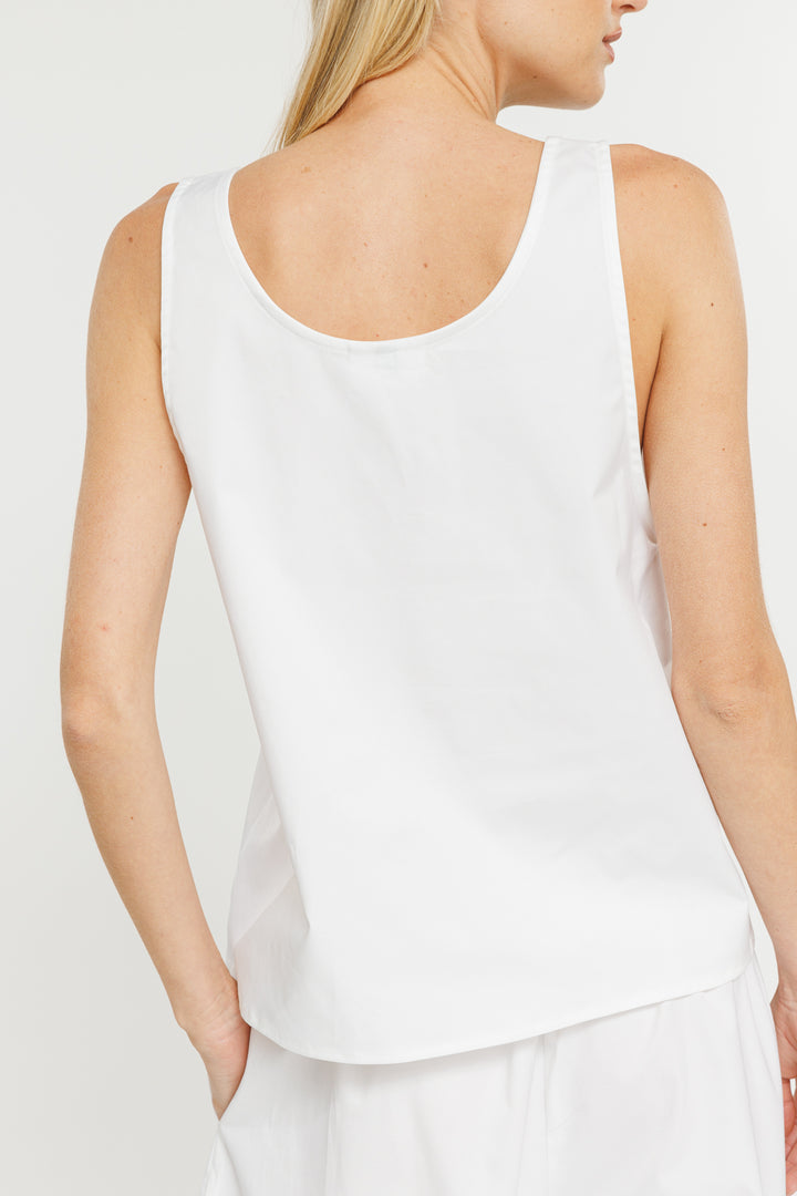 גופיית ניילון Kamil בצבע לבן