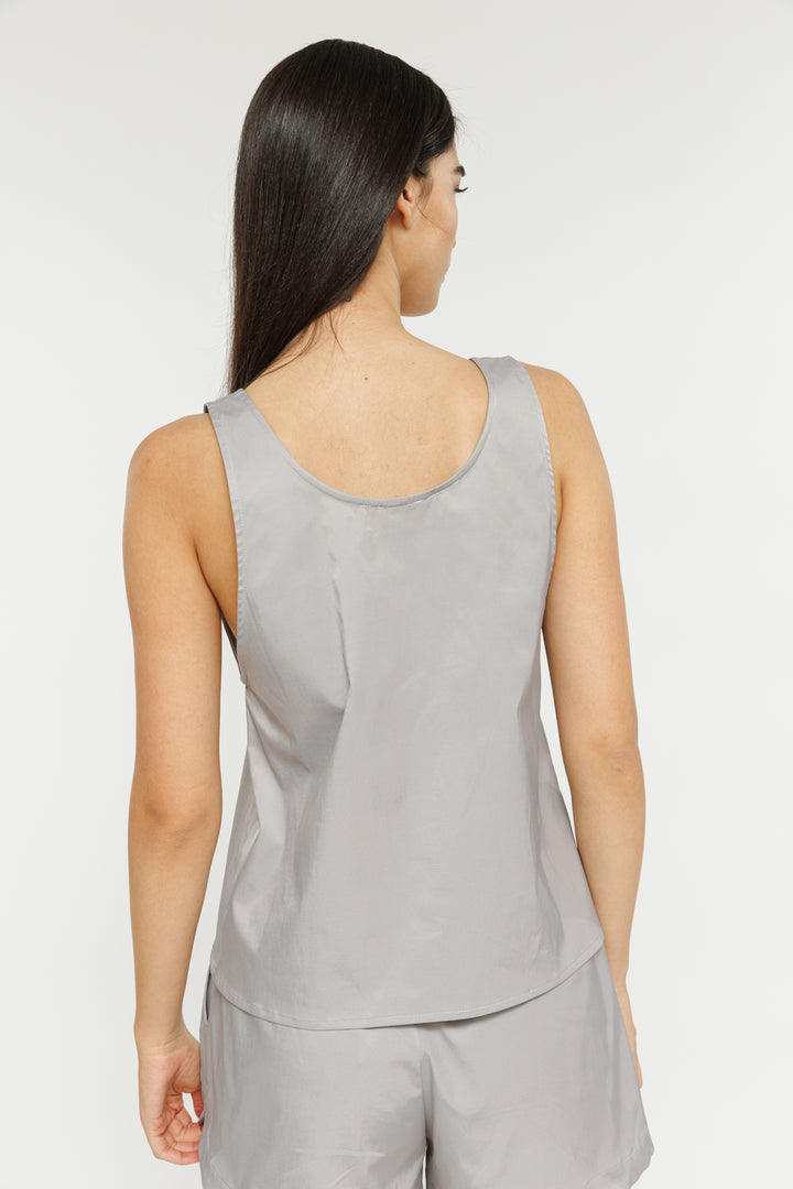 גופיית ניילון Kamil בצבע אפור