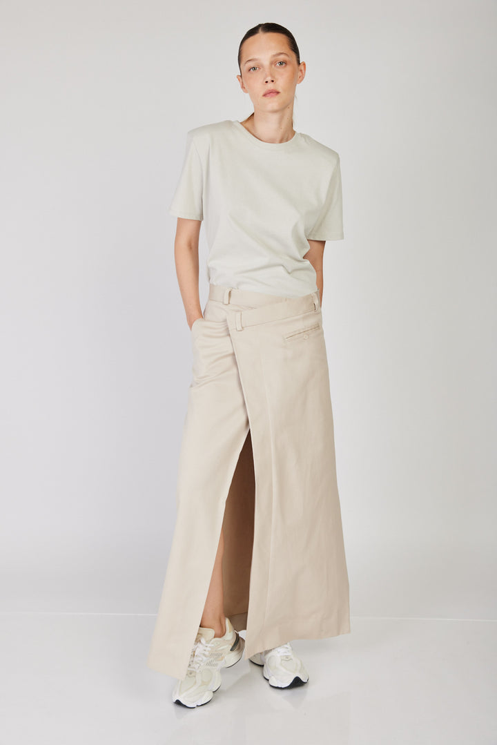 חצאית מקסי Lucila מחוייטת בצבע אבן