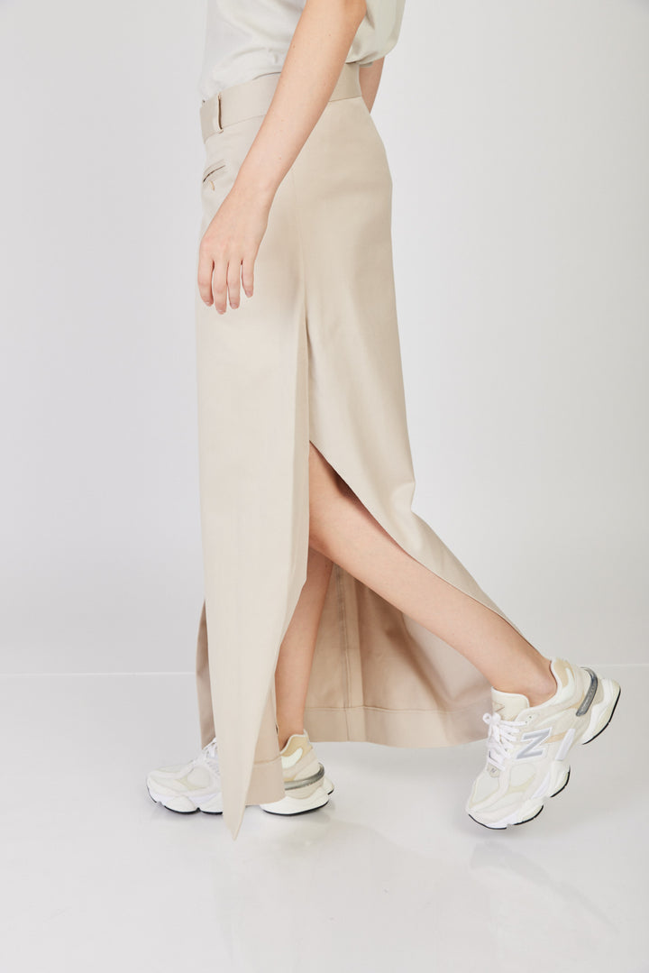 חצאית מקסי Lucila מחוייטת בצבע אבן