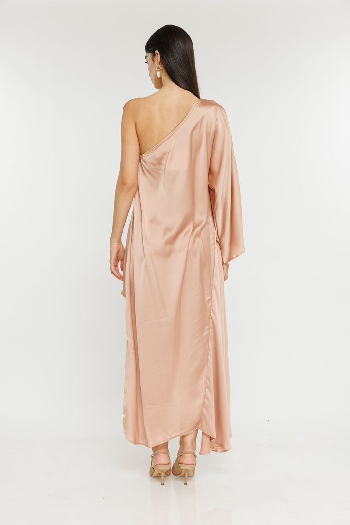 שמלת מידי וואן שולדר Nersic בצבע ניוד