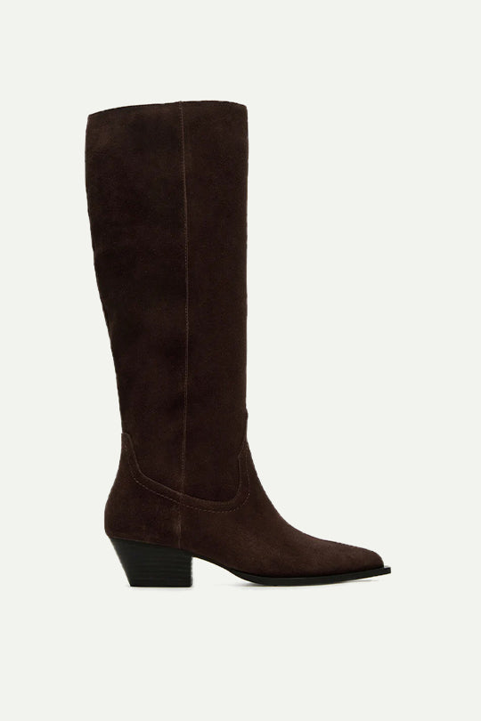 מגפי קאובוי דגם RATTLE בצבע חום