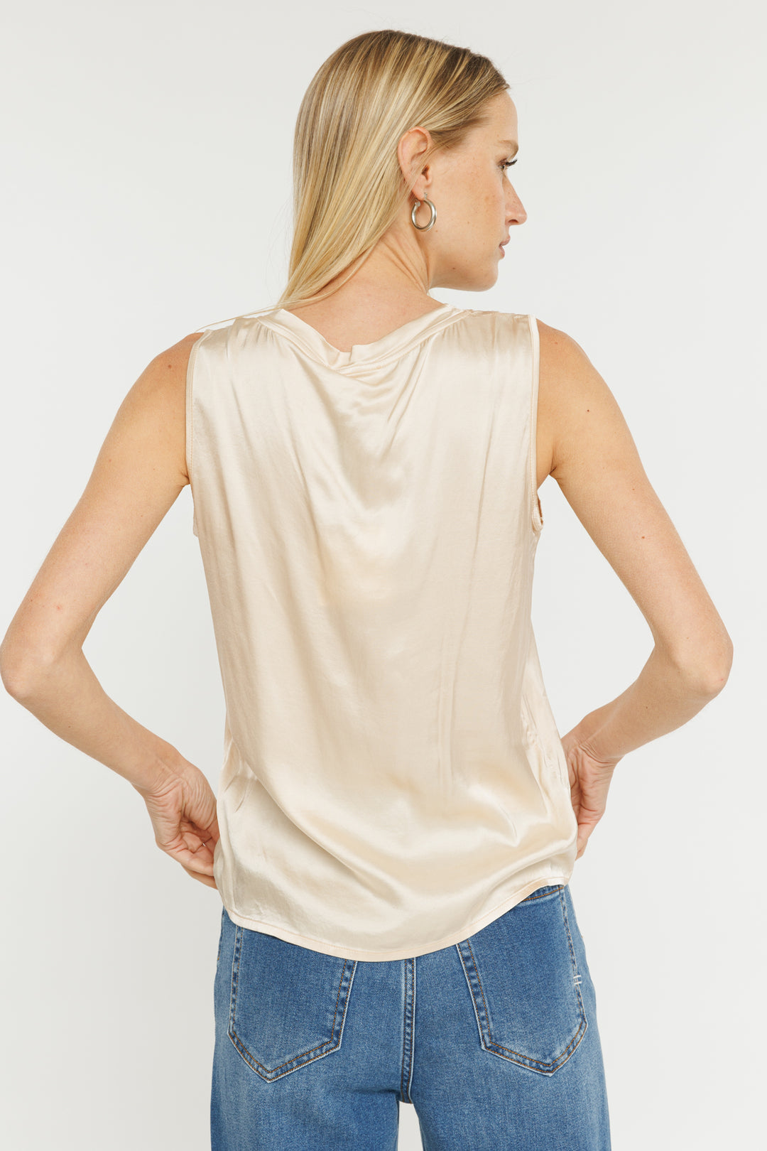 גופייה Satin בצבע קרם