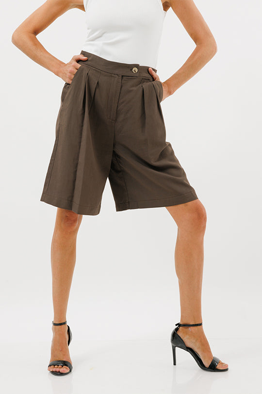 מכנסיים קצרים Vicolo בצבע חום