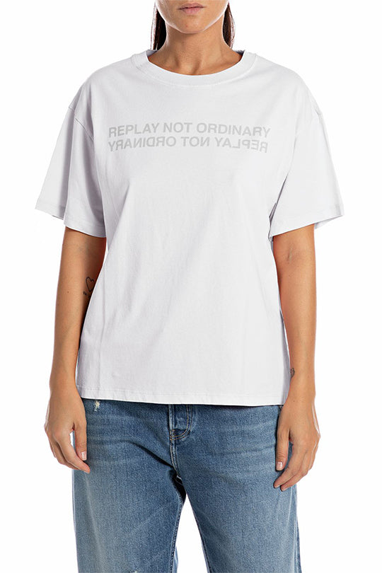 טי שירט כיתוב Oversize נשים