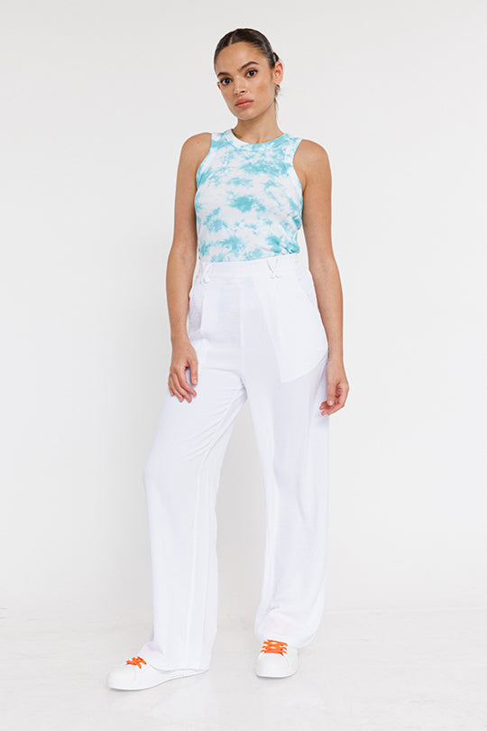 גופיית TieDye בצבע כחול ולבן