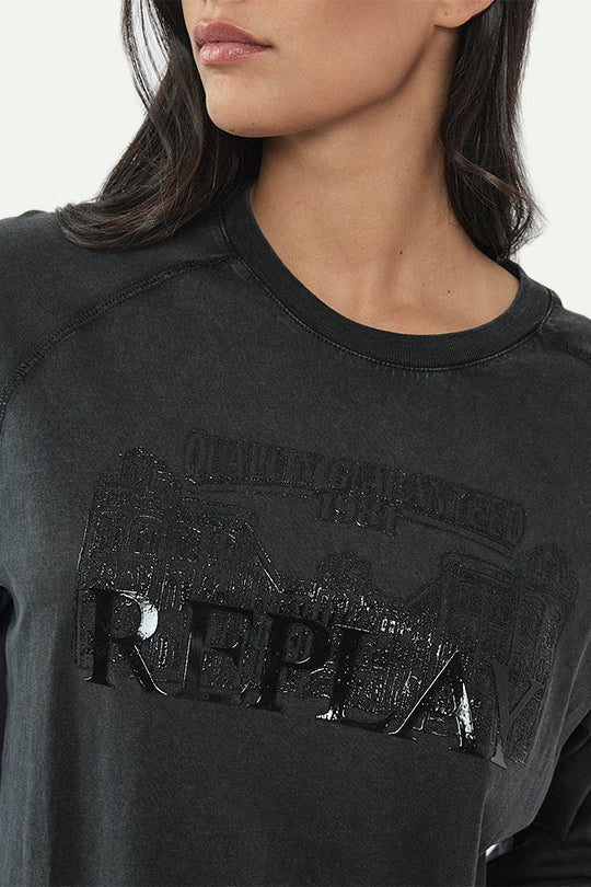 חולצה ארוכה בצבע אפור