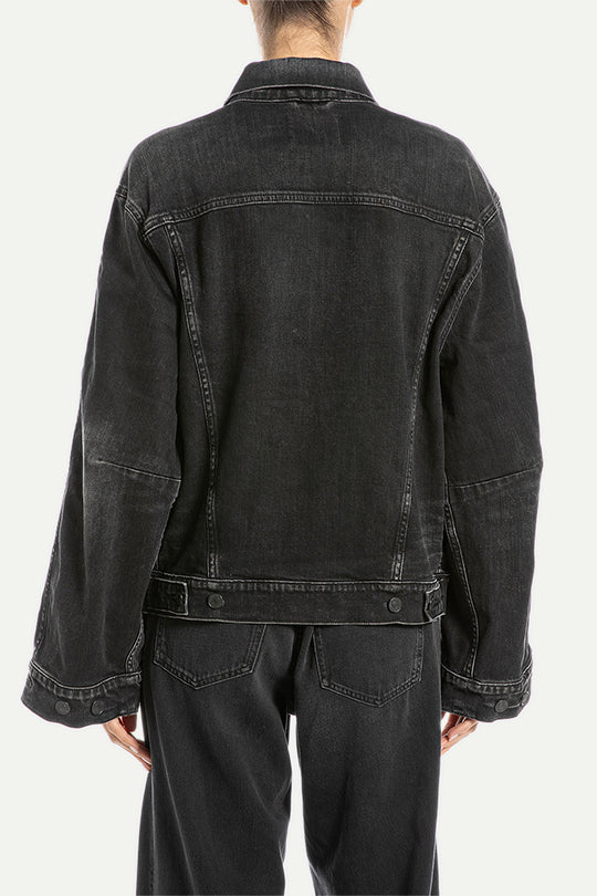 ג’קט ג’ינס בצבע אפור