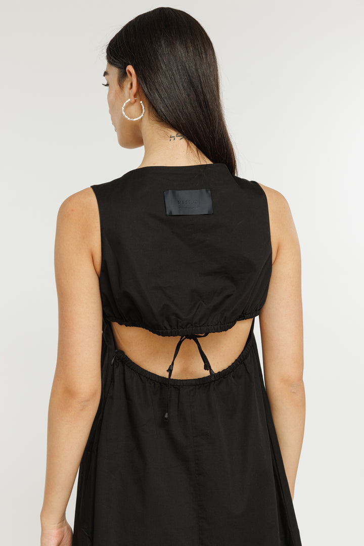 שמלת מידי מתרחבת Vestiti בצבע שחור