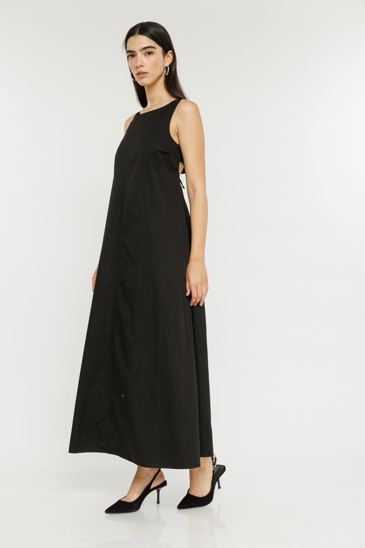שמלת מידי מתרחבת Vestiti בצבע שחור