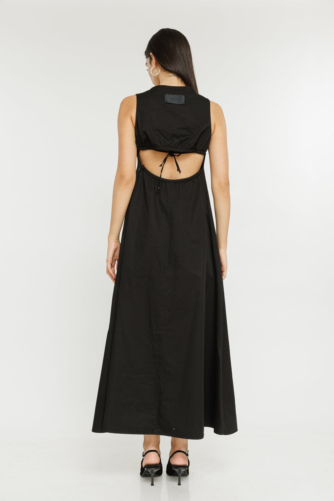 שמלת מידי מתרחבת Vestiti בצבע שחור