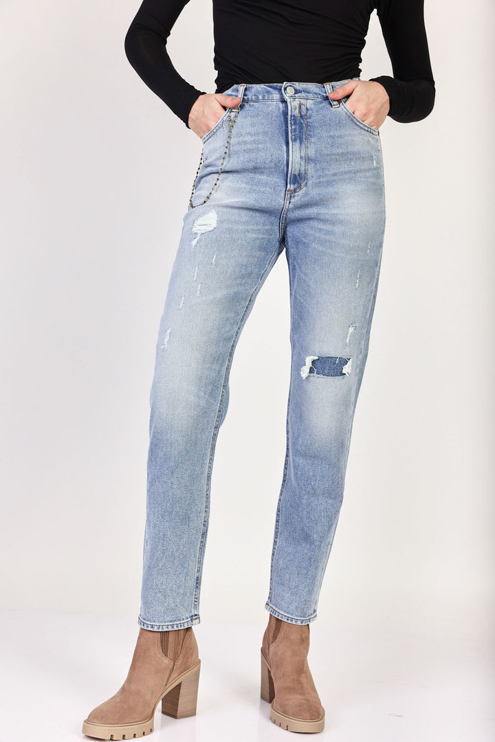 ג'ינס ארוך עם קרעים נשים