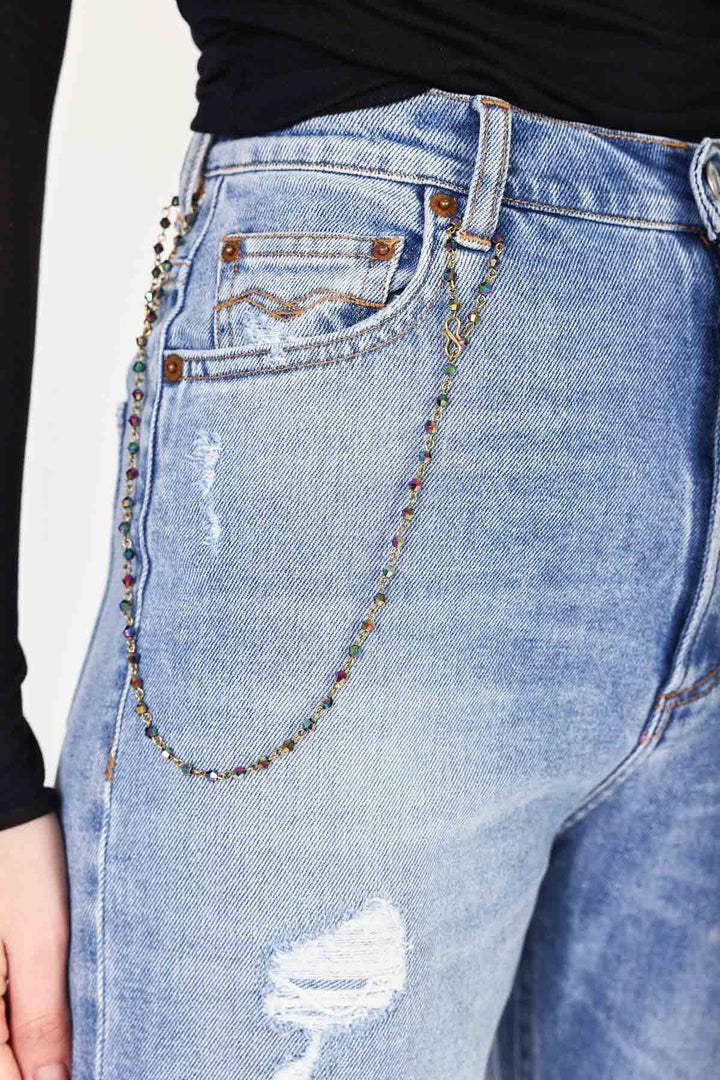 ג'ינס ארוך עם קרעים נשים