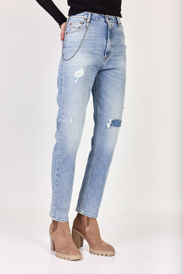 ג'ינס ארוך עם קרעים נשים