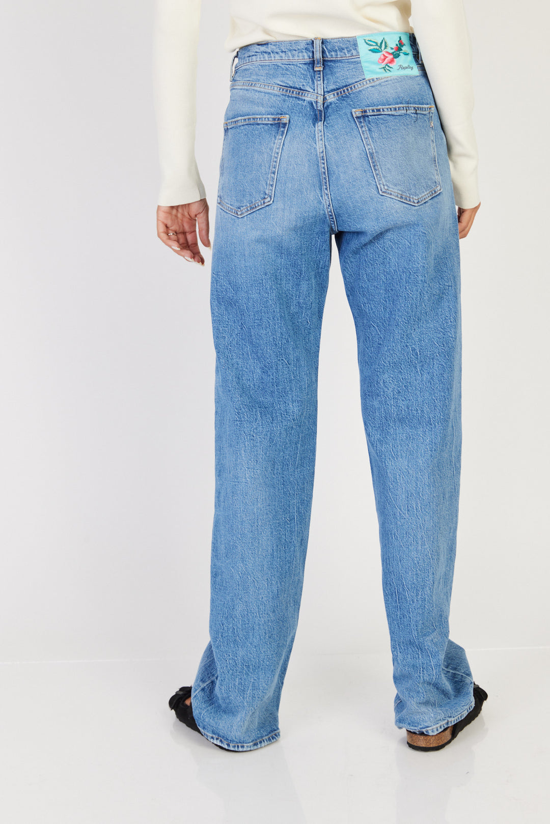 ג'ינס Straight Leg בצבע כחול