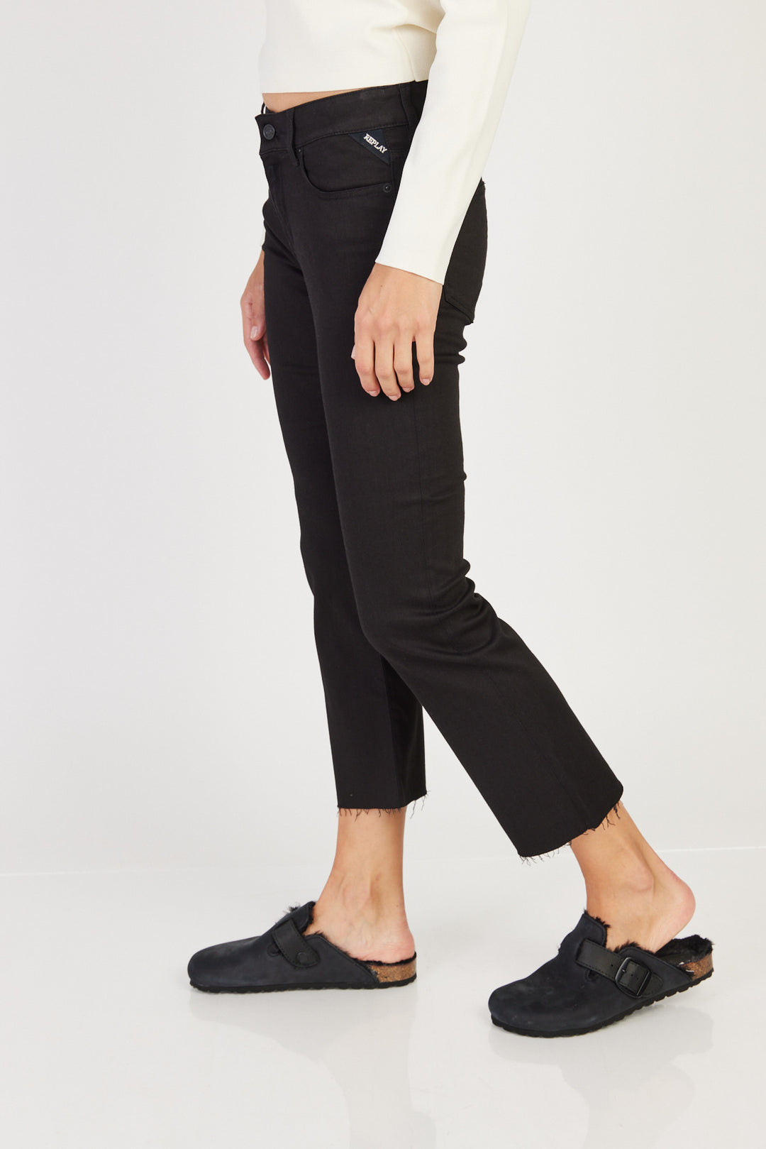 ג'ינס Pantaloni מתרחב בצבע שחור