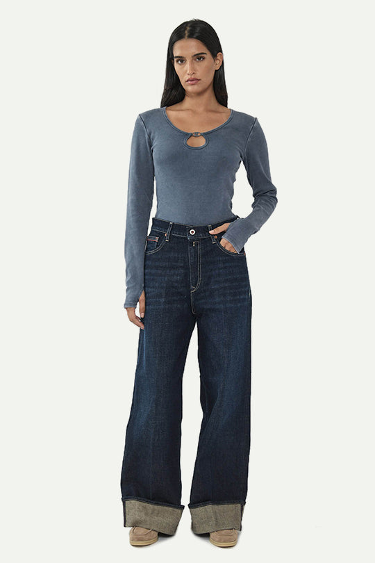 ג'ינס NALAJA בגזרה רחבה