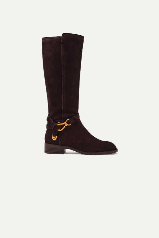 מגפים גבוהים מזמש XTREME בצבע חום