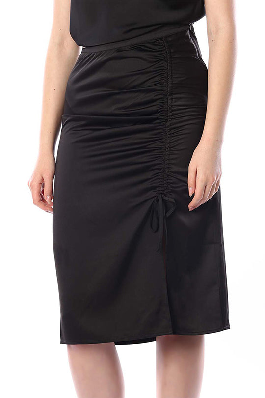 חצאית מידי סאטן נשים