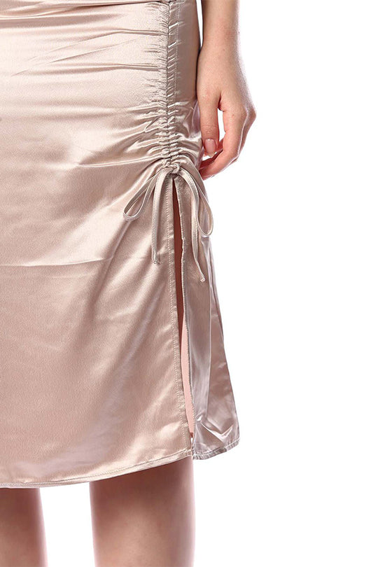 חצאית מידי סאטן נשים