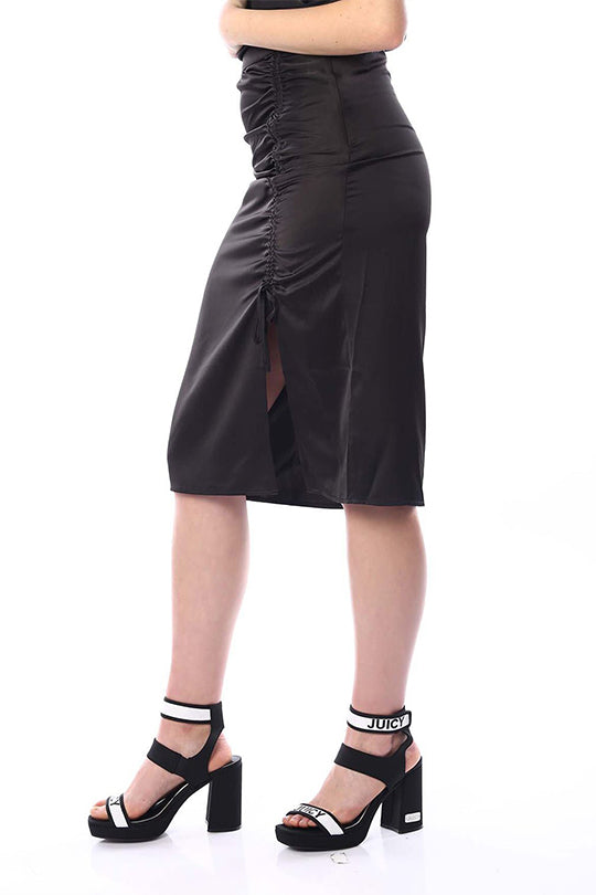 חצאית מידי סאטן נשים